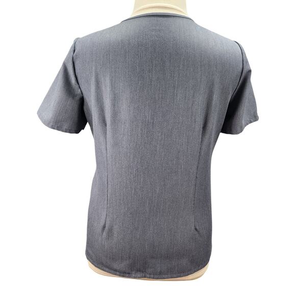 FIGS Technical Collection Scrub Top Women L Gray FW1100 Pockets Medical Nurse - Picture 4 of 11